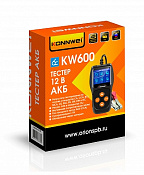 Тестер аккумуляторных батарей Konnwei KW600 (для авто, 12в АКБ, цв. экран, рус.яз.)