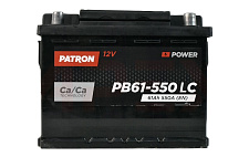 Аккумулятор Patron Power L+ (61 Ah) L2 PB61-550LC