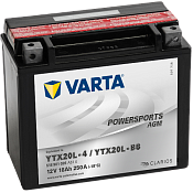 Аккумулятор Varta Powersports AGM YTX20L-4/YTX20L-BS (18 Ah) YTX20L (518901026)
